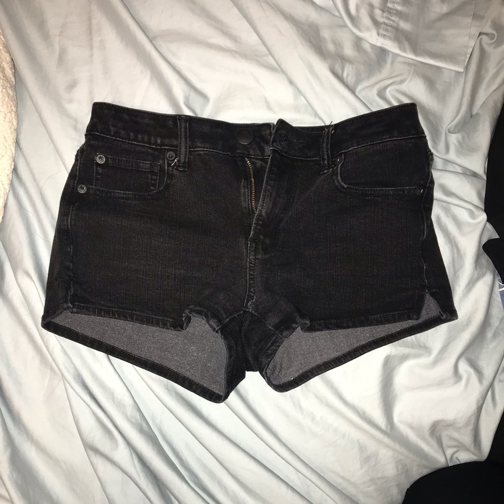 black shorts